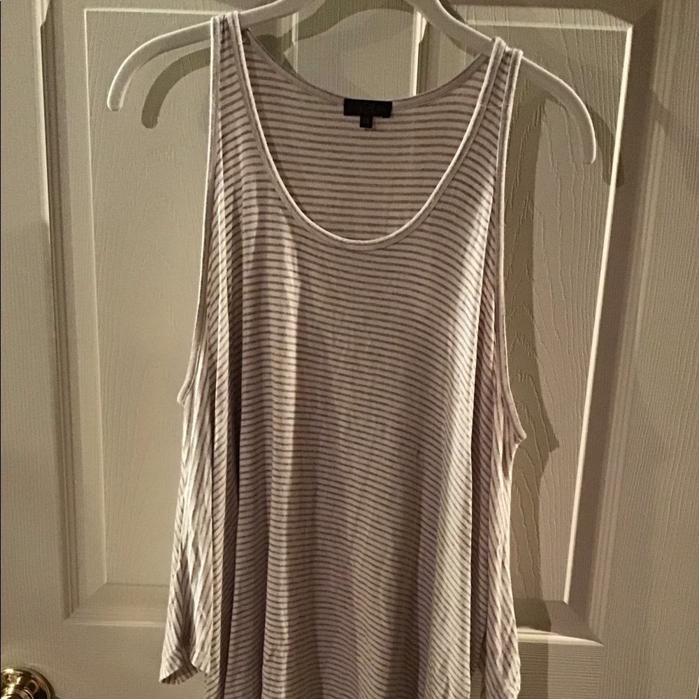 SEN OVERSIZED STRIPED TUNIC TANK ONE SZ EUC